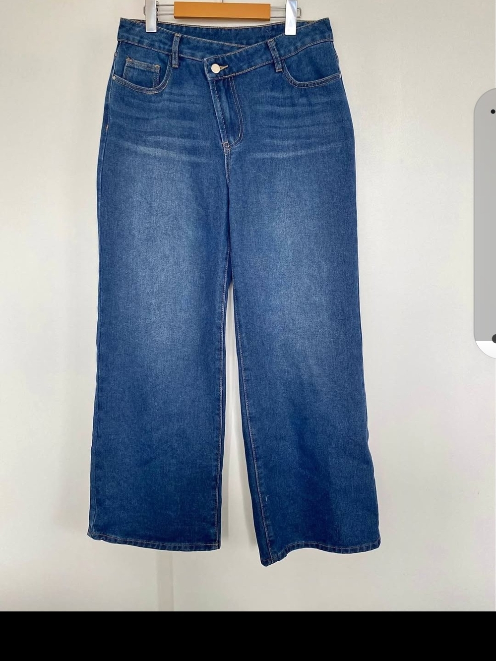 Cider Wide-Leg High-Rise Blue Jeans